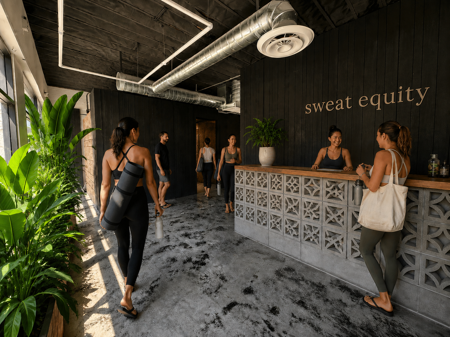 Serene outdoor movement practice